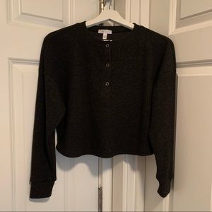 Abound Cropped Henley Size XXS